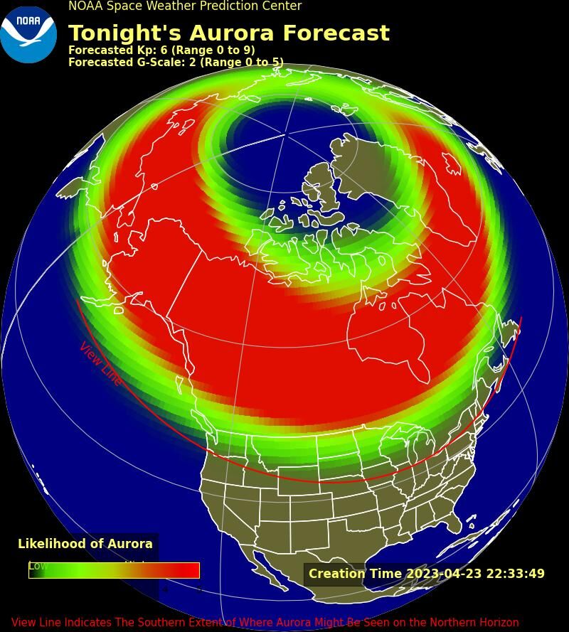 Sunday Night Aurora Forecast